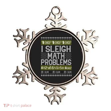 Math Teacher I Sleigh Math Problems Christmas Ugly Sweater Gift Ornament