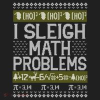 Math Teacher I Sleigh Math Problems Christmas Ugly Sweater Gift Golf Towel thumb 3