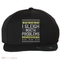 Math Teacher I Sleigh Math Problems Christmas Ugly Sweater Gift Wool Snapback Cap thumb 0