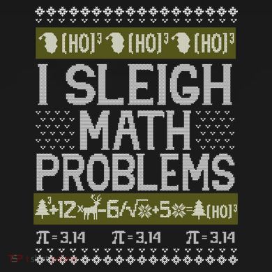 Math Teacher I Sleigh Math Problems Christmas Ugly Sweater Gift Wool Snapback Cap