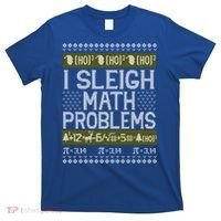 Math Teacher I Sleigh Math Problems Christmas Ugly Sweater Gift T-Shirt thumb 0