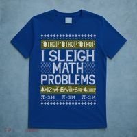 Math Teacher I Sleigh Math Problems Christmas Ugly Sweater Gift T-Shirt thumb 5