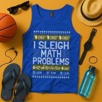 Math Teacher I Sleigh Math Problems Christmas Ugly Sweater Gift Tank Top thumb 4