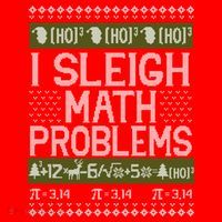 Math Teacher I Sleigh Math Problems Christmas Ugly Sweater Gift Santa Hat thumb 1
