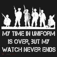 My Time In Uniform Is Over But My Watch Never Ends Army Coaster thumb 2