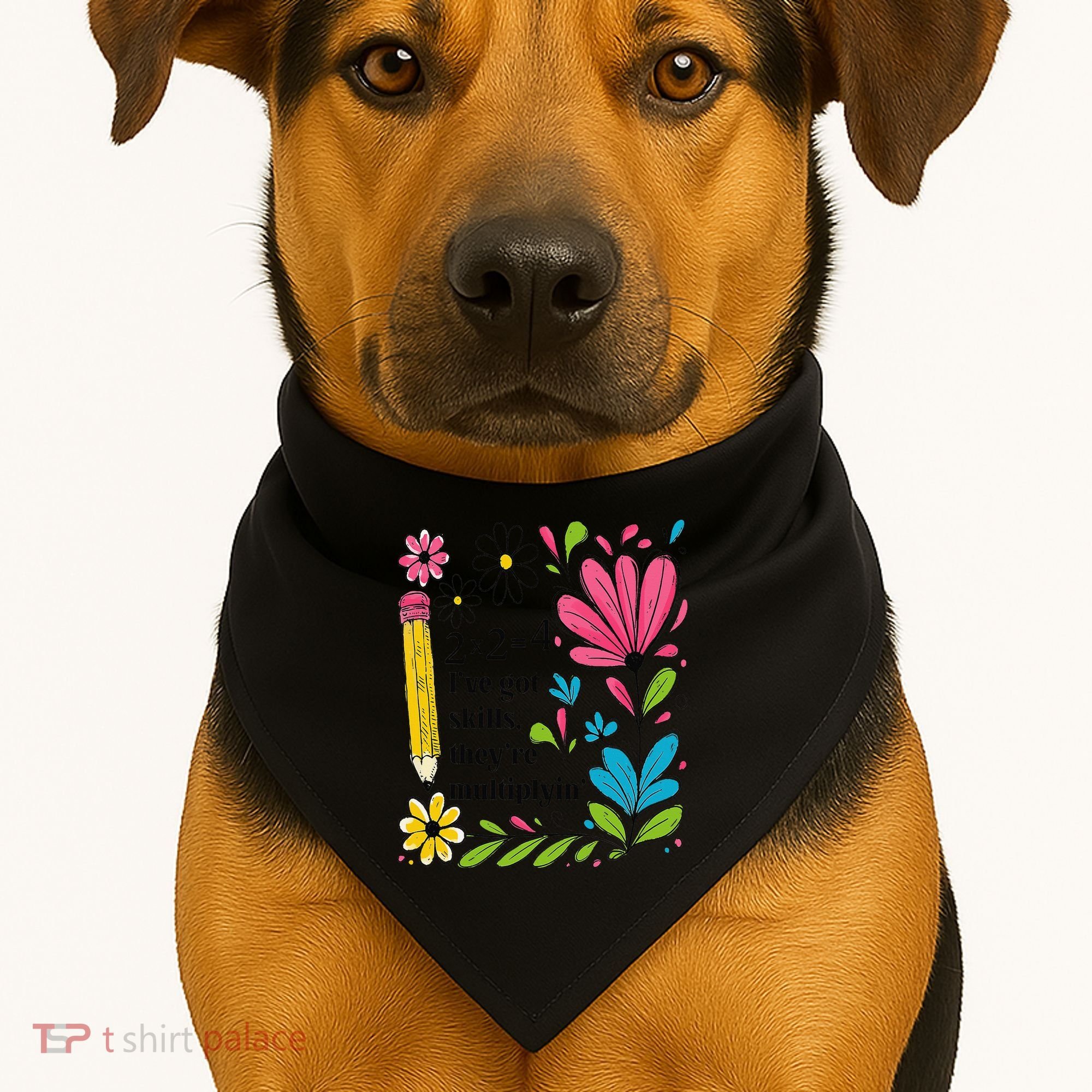 Math Teacher Ive Got Skills Theyre Multiplyin Mathematics USA-Made Doggie Bandana
