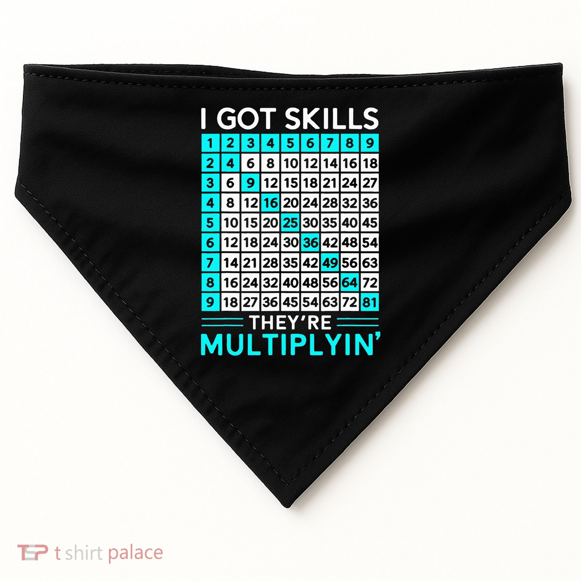 Math Teacher I Got Skills They're Multiplying USA-Made Doggie Bandana