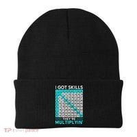 Math Teacher I Got Skills They're Multiplying Beanie thumb 0