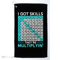 Math Teacher I Got Skills They're Multiplying Golf Towel thumb 0