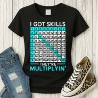 Math Teacher I Got Skills They're Multiplying Women's T-Shirt thumb 3