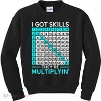 Math Teacher I Got Skills They're Multiplying Kids Sweatshirt thumb 0