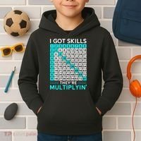 Math Teacher I Got Skills They're Multiplying Kids Hoodie thumb 2