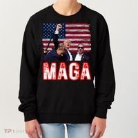 Maga Trump Iconic Fist Raised Women's Sweatshirt thumb 0