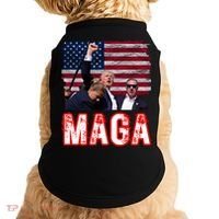 Maga Trump Iconic Fist Raised Doggie Tank thumb 0