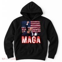 Maga Trump Iconic Fist Raised Hoodie thumb 0
