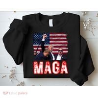 Maga Trump Iconic Fist Raised Sweatshirt thumb 2