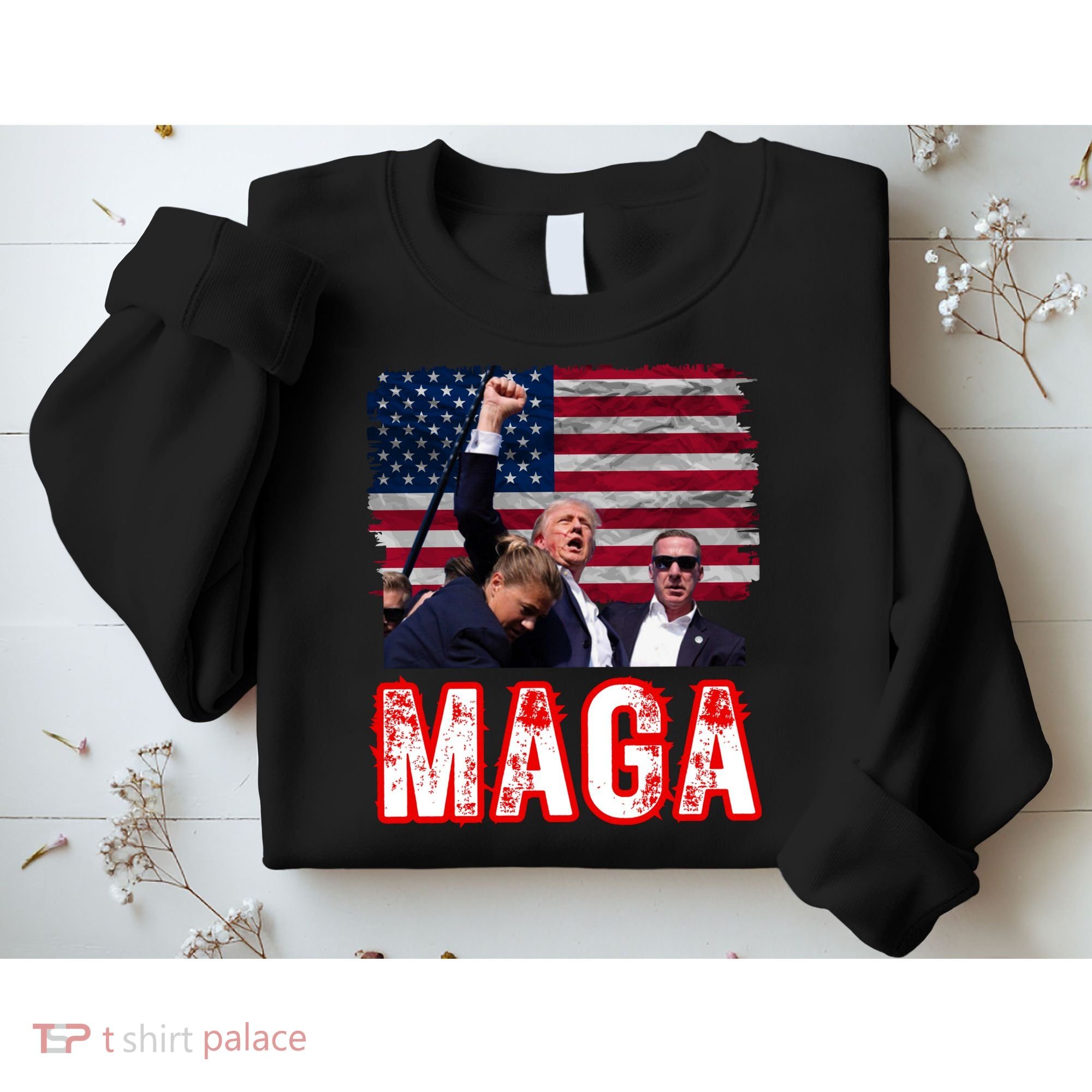 Maga Trump Iconic Fist Raised Sweatshirt