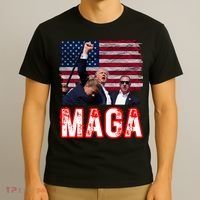 Maga Trump Iconic Fist Raised T-Shirt thumb 3