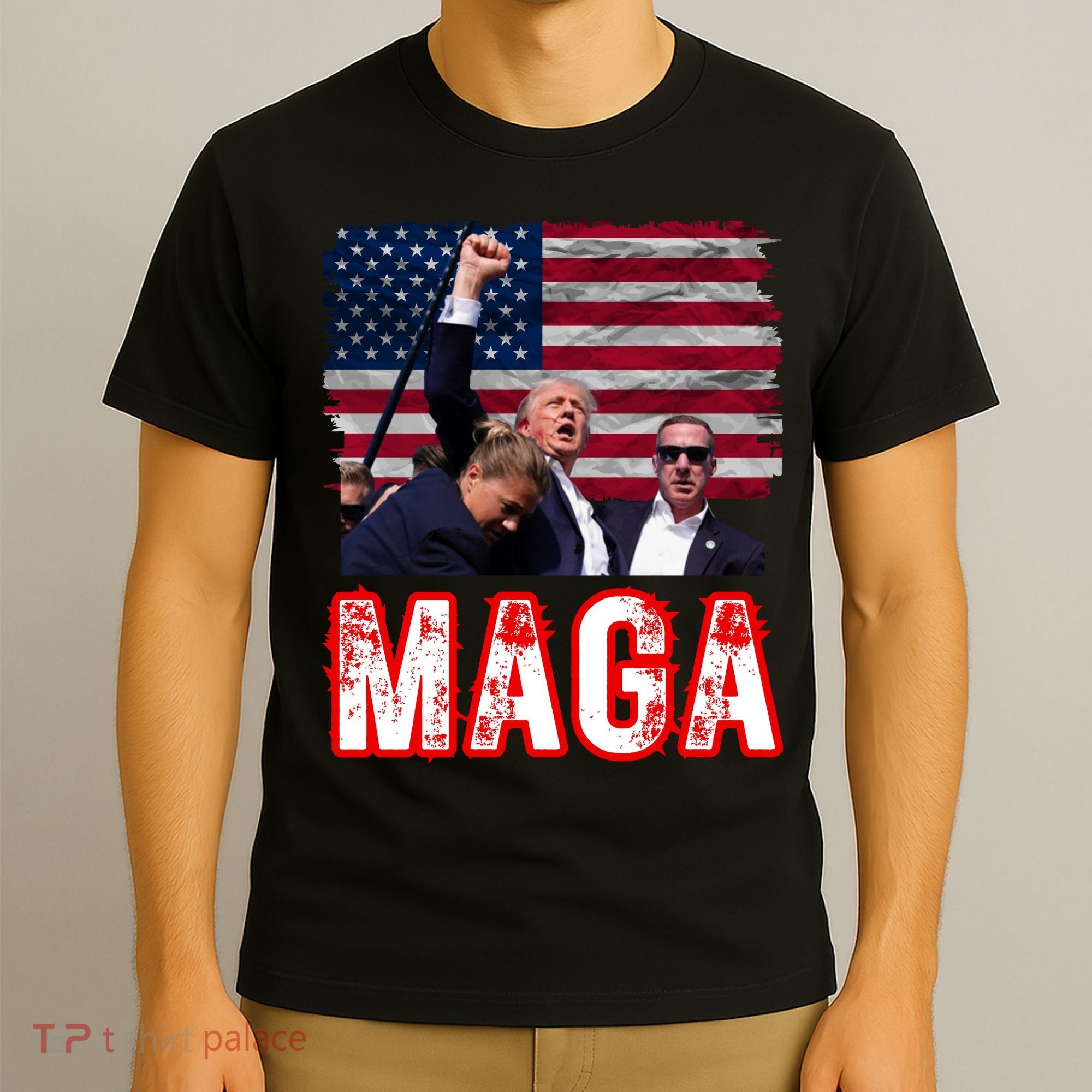 Maga Trump Iconic Fist Raised T-Shirt