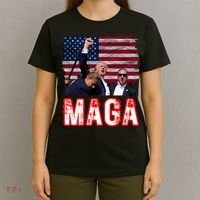 Maga Trump Iconic Fist Raised T-Shirt thumb 4
