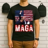 Maga Trump Iconic Fist Raised T-Shirt thumb 6