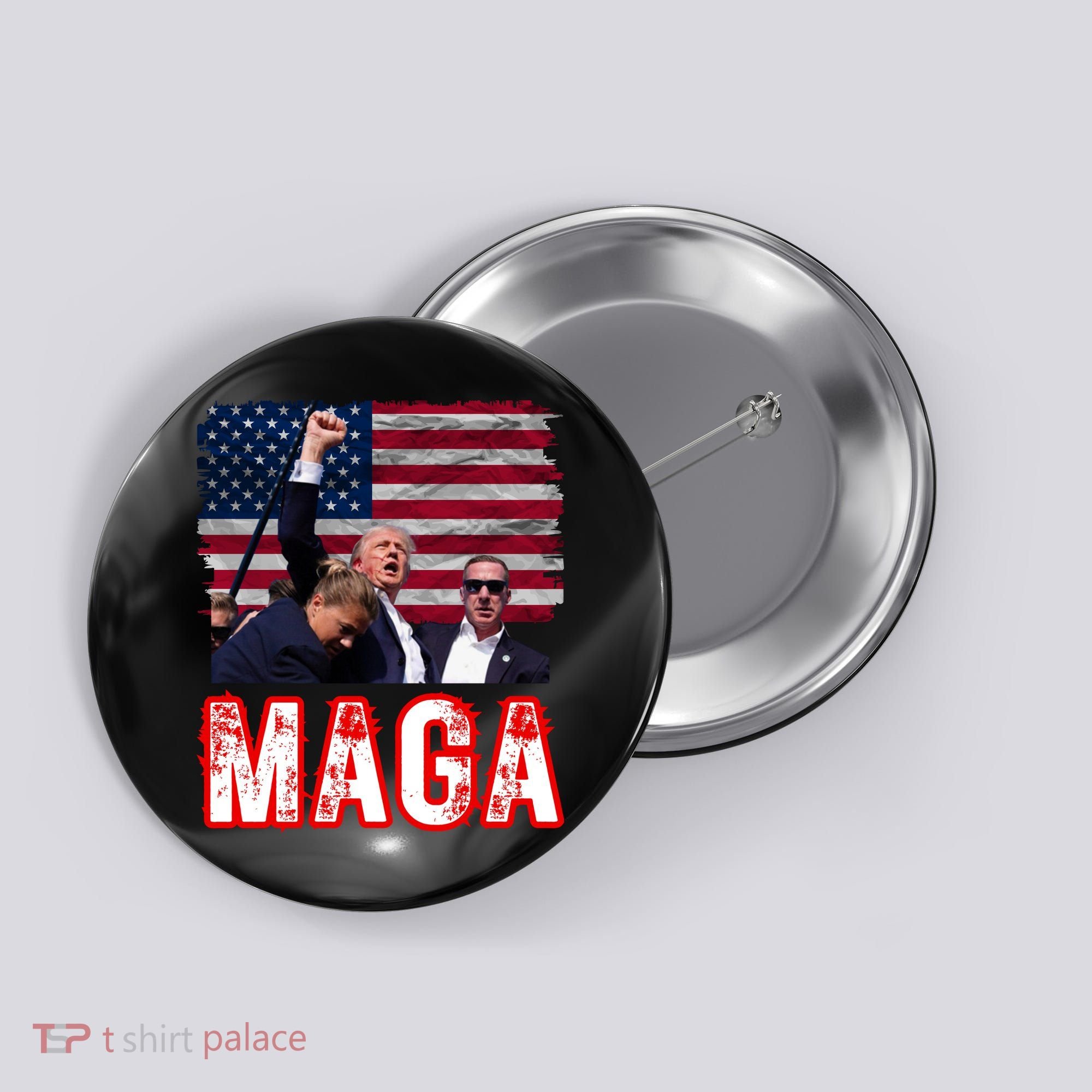 Maga Trump Iconic Fist Raised Button