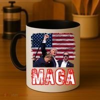 Maga Trump Iconic Fist Raised Coffee Mug thumb 4