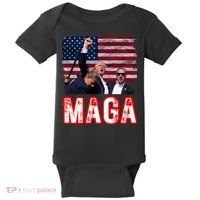Maga Trump Iconic Fist Raised Baby Bodysuit thumb 0