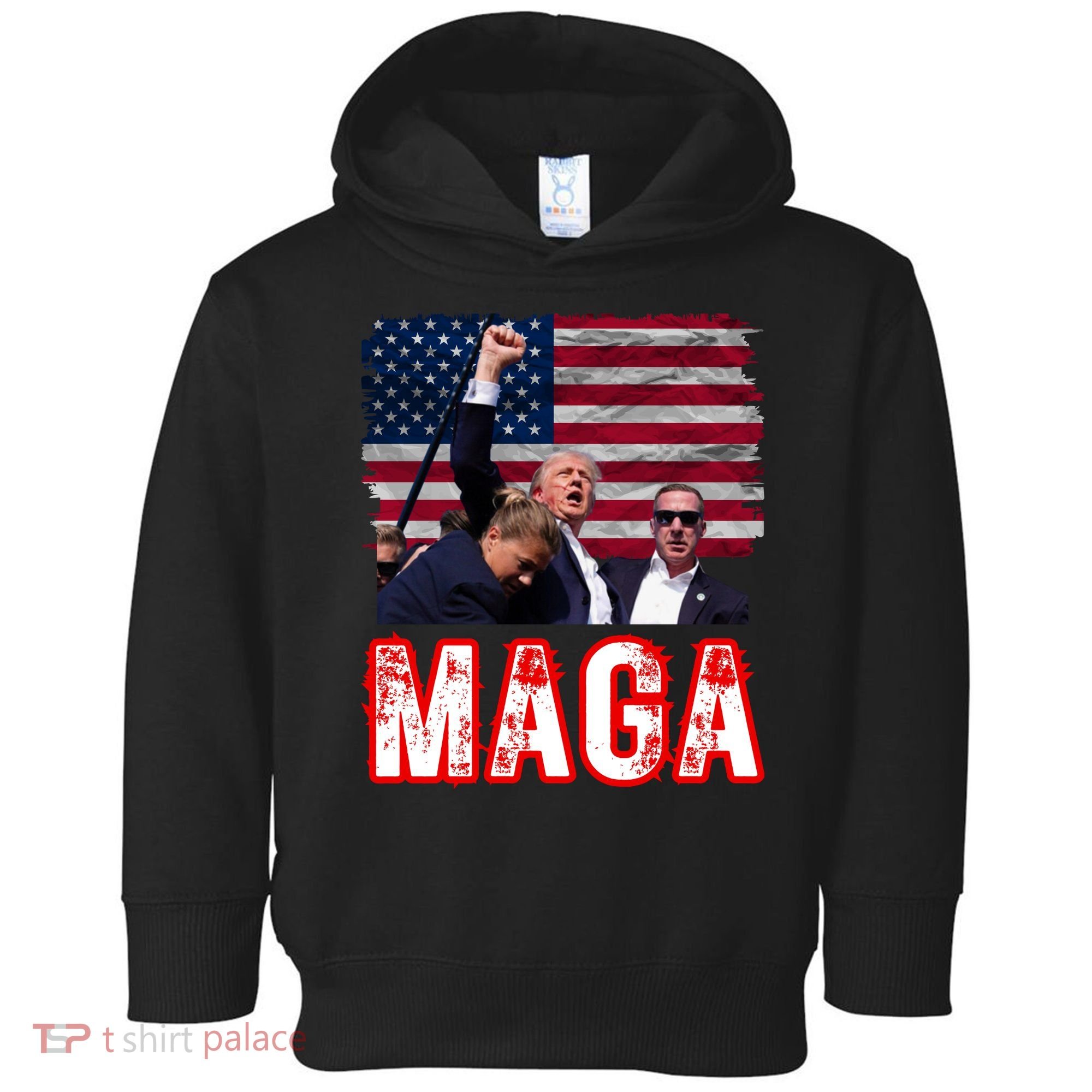 Maga Trump Iconic Fist Raised Toddler Hoodie