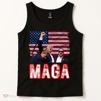 Maga Trump Iconic Fist Raised Tank Top thumb 2