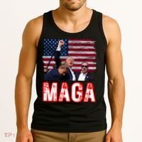 Maga Trump Iconic Fist Raised Tank Top thumb 3