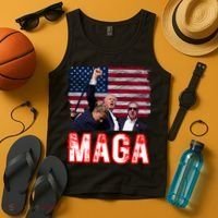 Maga Trump Iconic Fist Raised Tank Top thumb 4