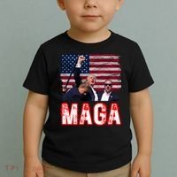 Maga Trump Iconic Fist Raised Toddler T-Shirt thumb 2