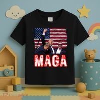 Maga Trump Iconic Fist Raised Toddler T-Shirt thumb 3