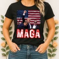 Maga Trump Iconic Fist Raised Women's T-Shirt thumb 2