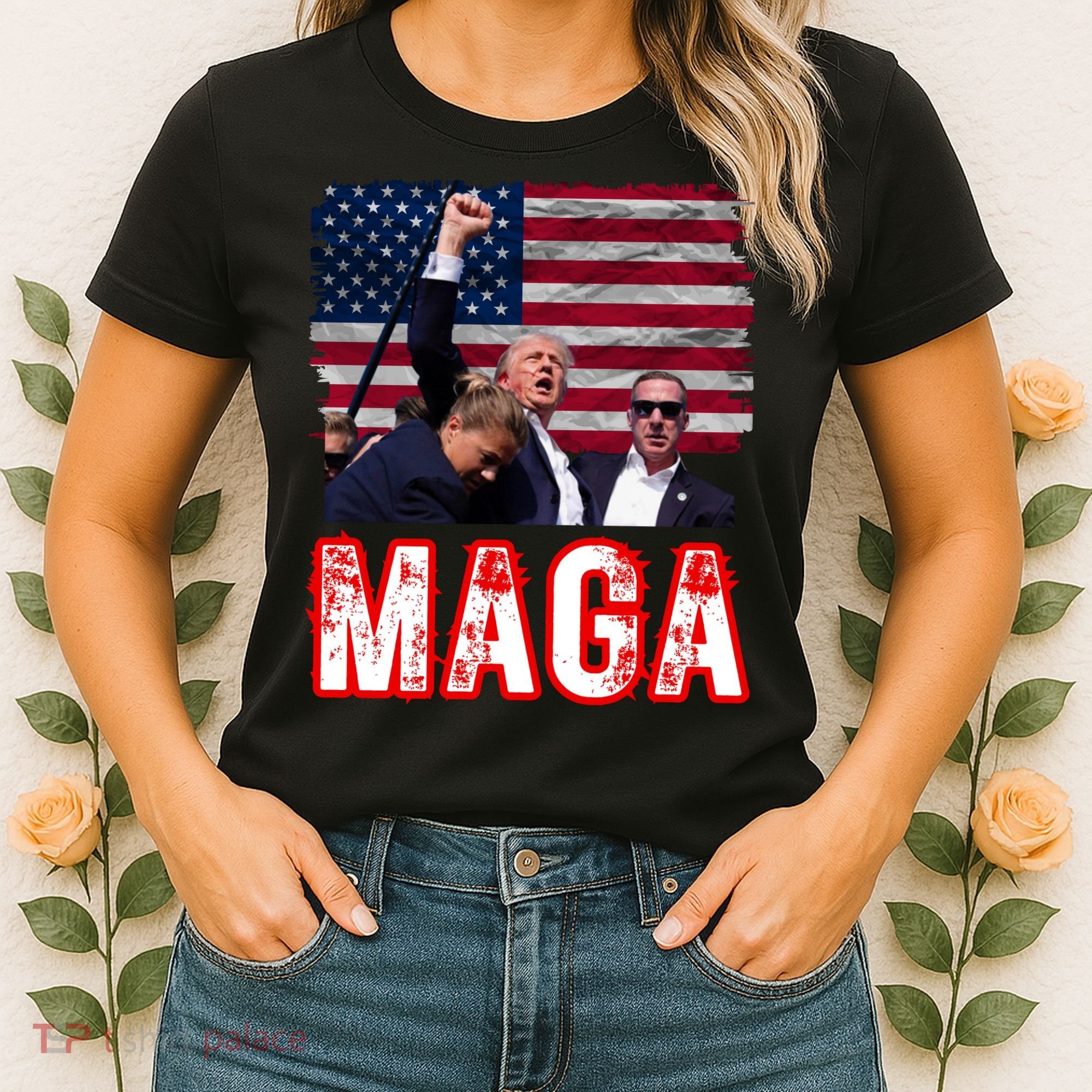 Maga Trump Iconic Fist Raised Women's T-Shirt
