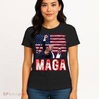 Maga Trump Iconic Fist Raised Women's T-Shirt thumb 4