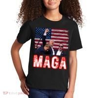 Maga Trump Iconic Fist Raised Kids T-Shirt thumb 2
