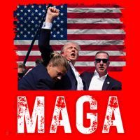 Maga Trump Iconic Fist Raised Santa Hat thumb 1