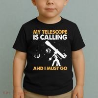 My Telescope Is Calling And I Must Go I Astronomy Toddler T-Shirt thumb 2