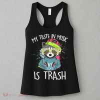 My Taste In Music Is Trash Hip Hop Hipster Raccoon Women's Tank Top thumb 3