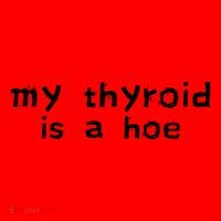 My Thyroid Is A Hoe Sarcastic Graves Disease Santa Hat thumb 1