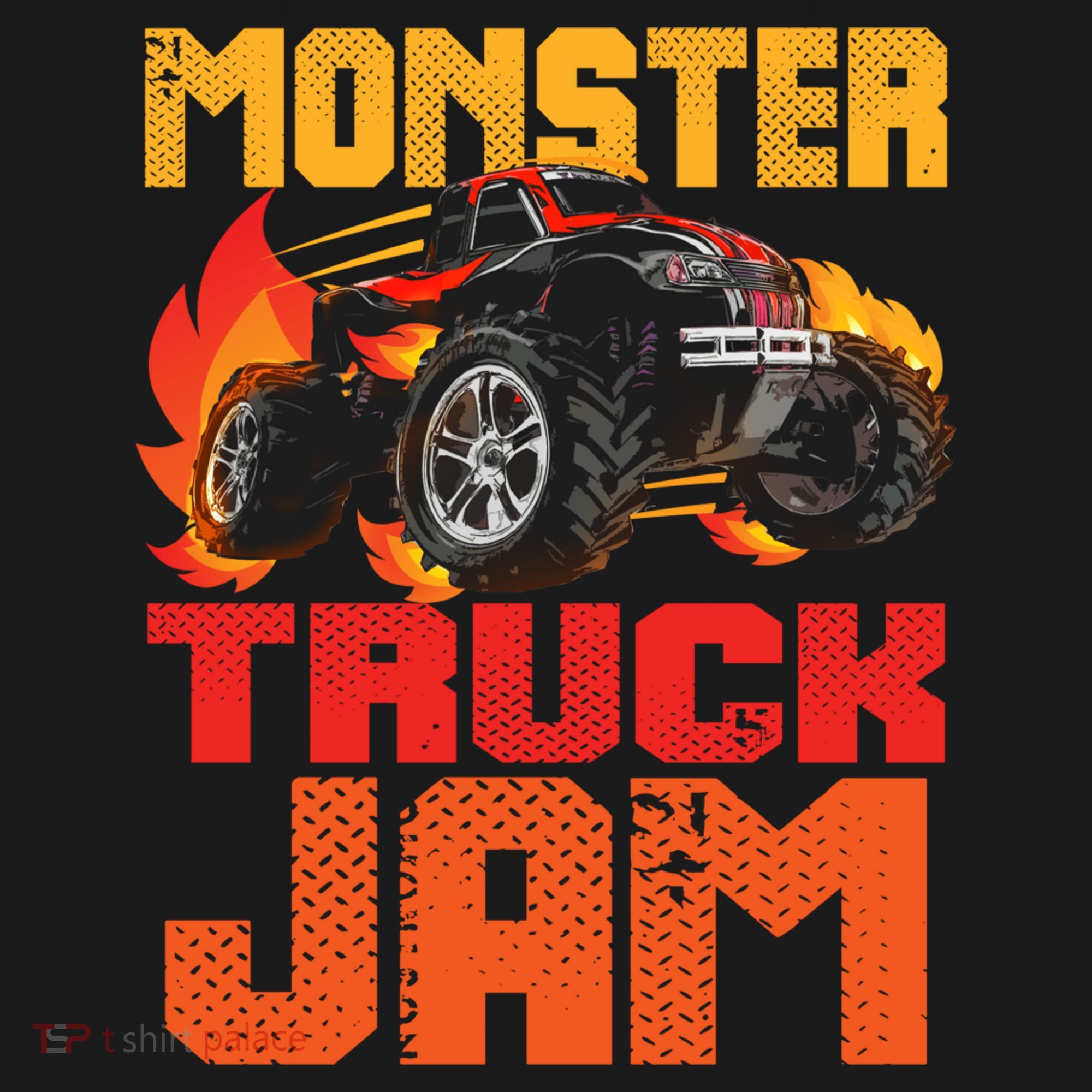 Monster Truck Jam Retro Huge Truck Ornament