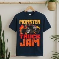 Monster Truck Jam Retro Huge Truck T-Shirt thumb 2