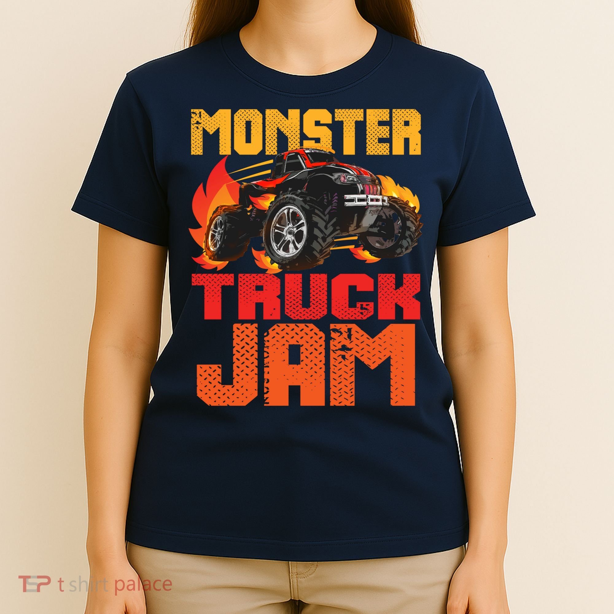 Monster Truck Jam Retro Huge Truck T-Shirt