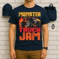 Monster Truck Jam Retro Huge Truck T-Shirt thumb 6