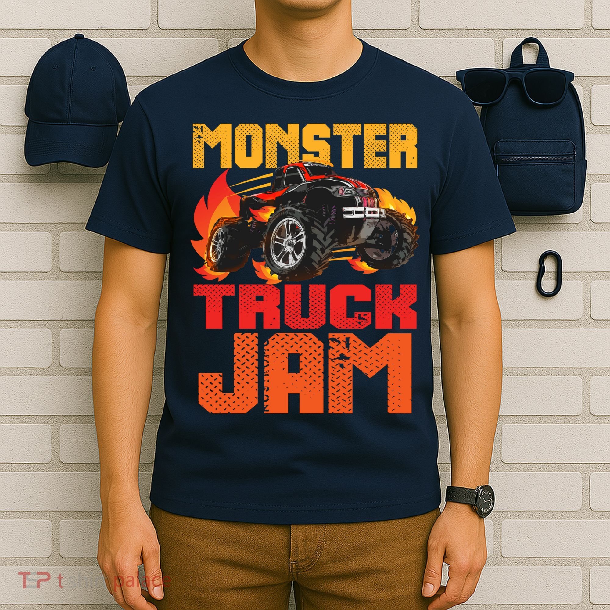 Monster Truck Jam Retro Huge Truck T-Shirt