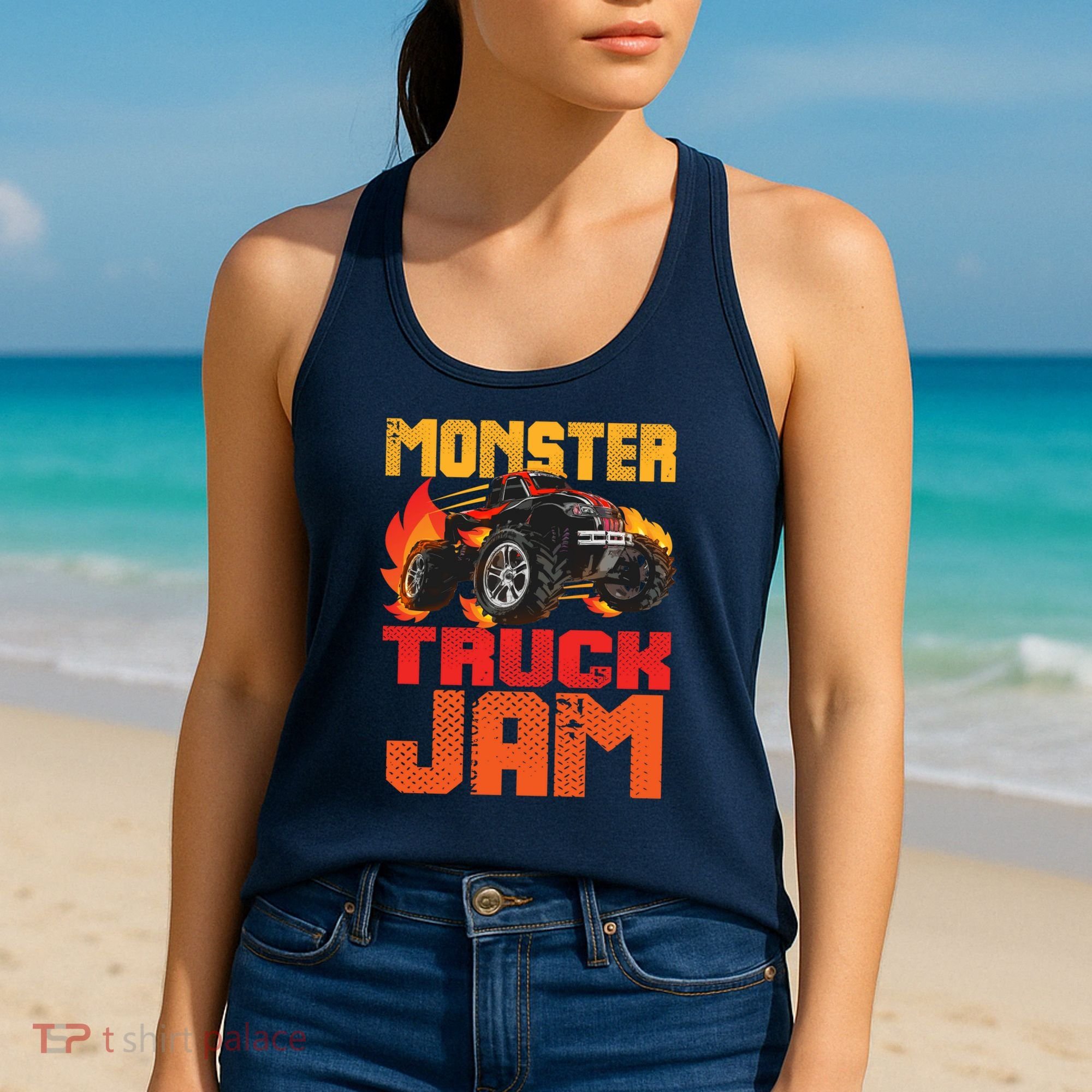 Monster Truck Jam Retro Huge Truck Women's Tank Top