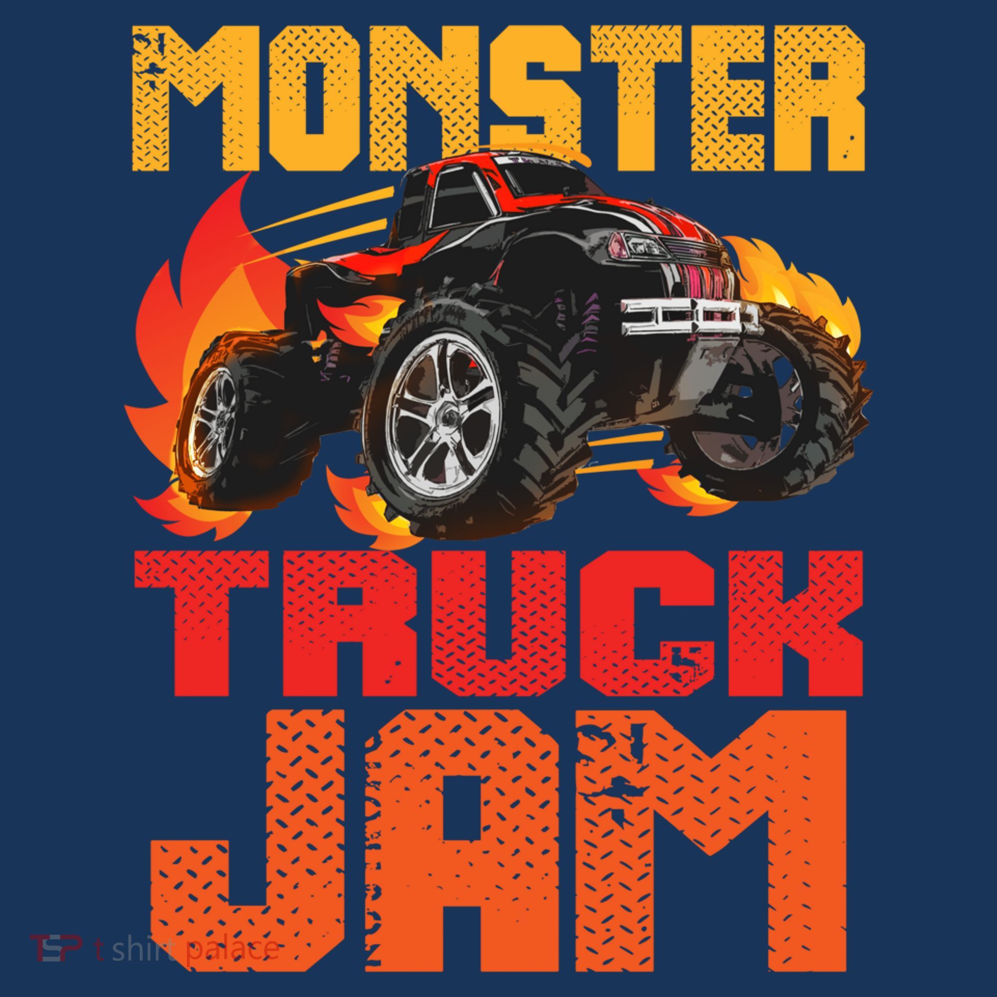 Monster Truck Jam Retro Huge Truck Hat
