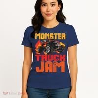 Monster Truck Jam Retro Huge Truck Women's T-Shirt thumb 4
